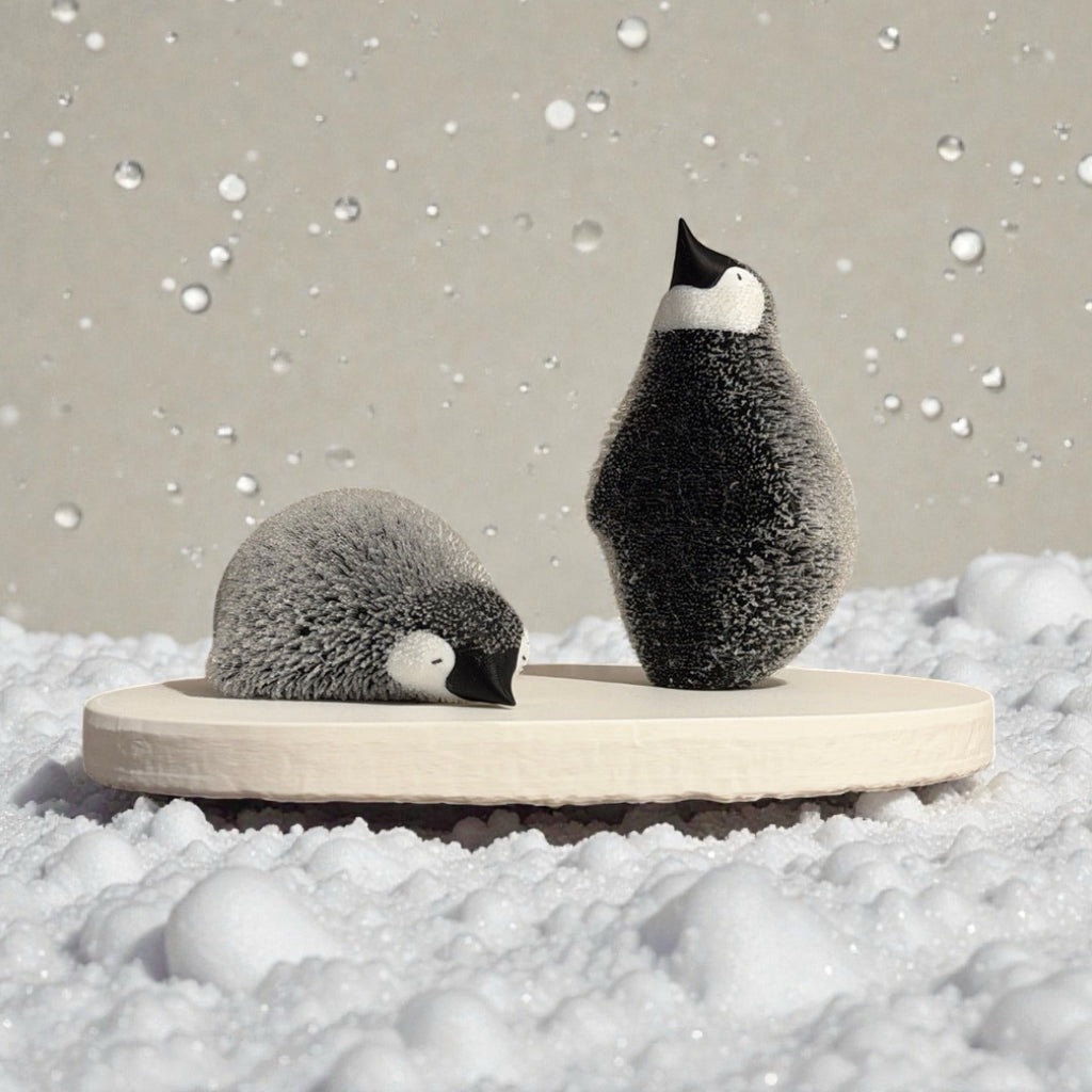 Flauschiger Pinguin Liegend