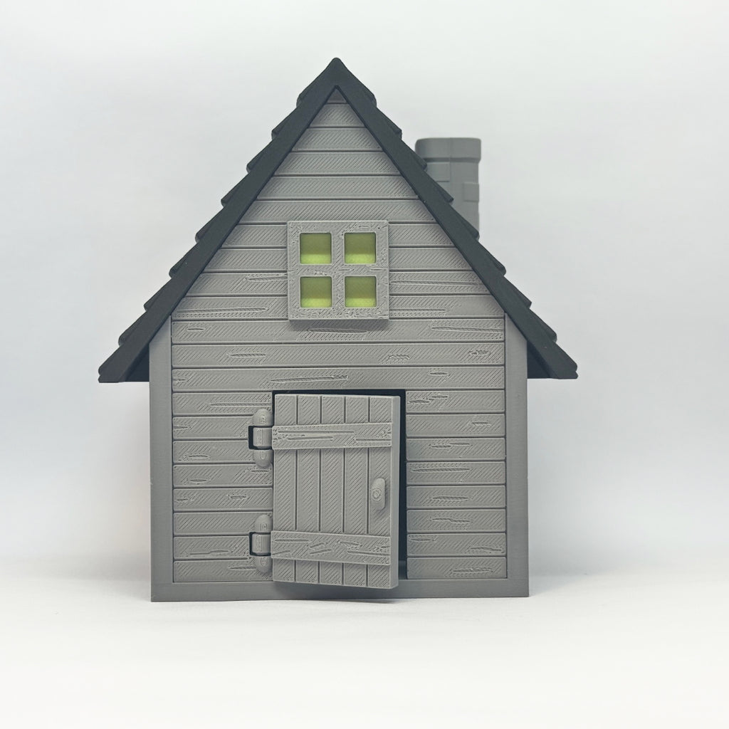 Haunted House – Dekohaus mit Tür und Kamin