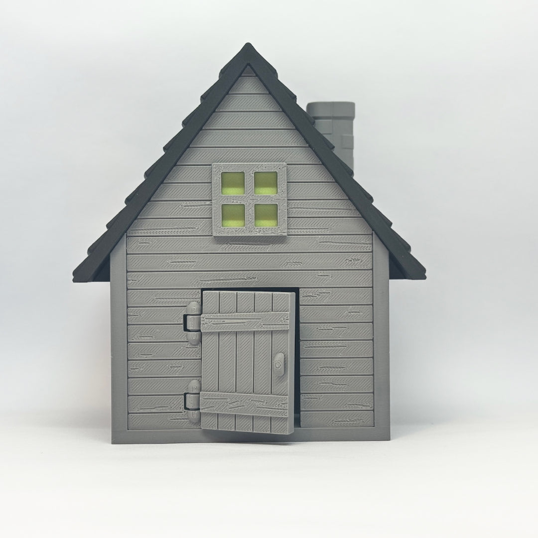 Haunted House – Dekohaus mit Tür und Kamin