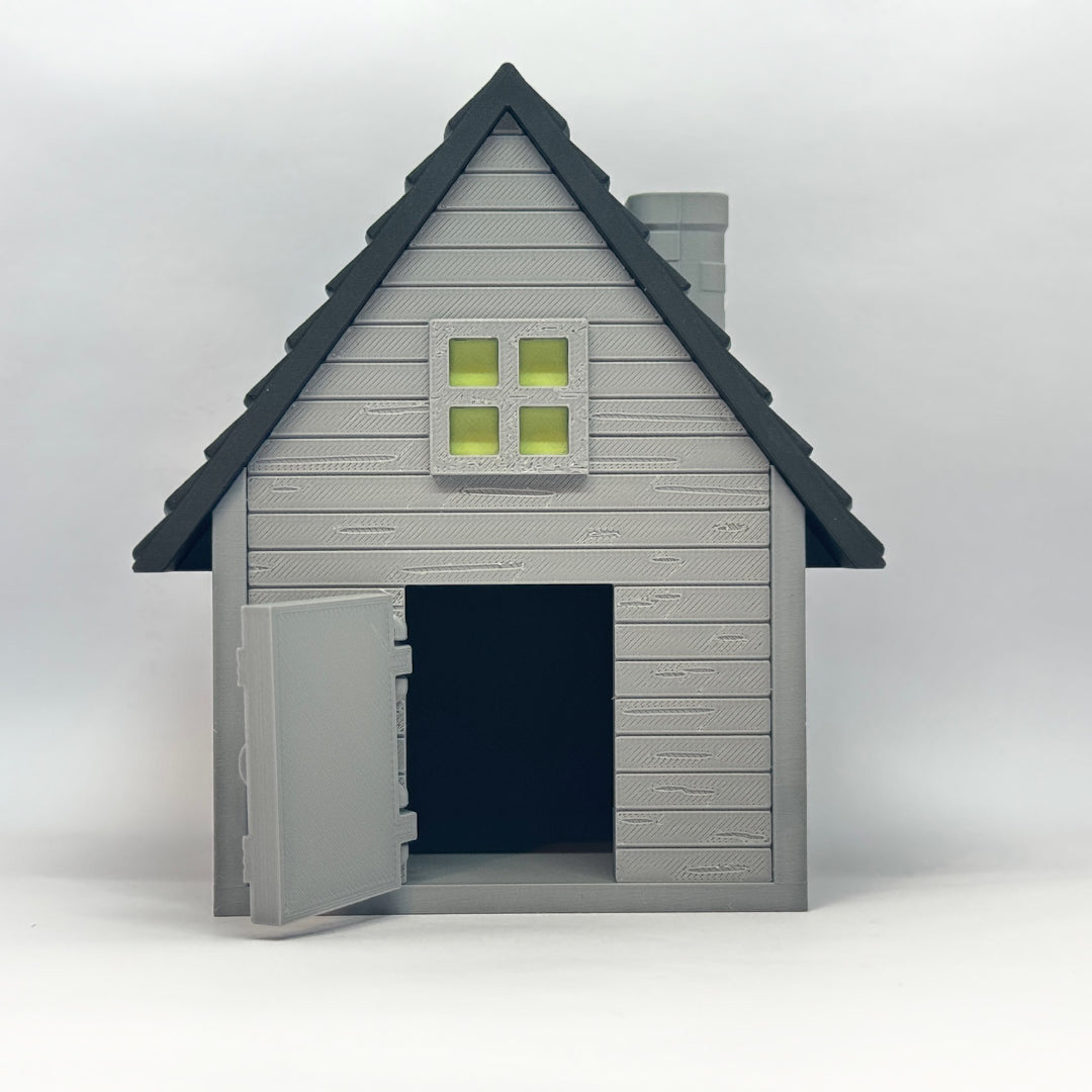 Haunted House – Dekohaus mit Tür und Kamin