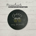 Personalisierte Schieferuntersetzer