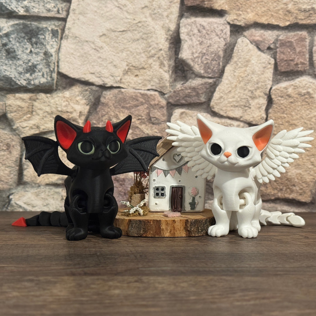 Devil & Angel Kitten – Flügelkatzen im Doppelpack