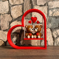 Teddybären Paar mit Herzschaukel