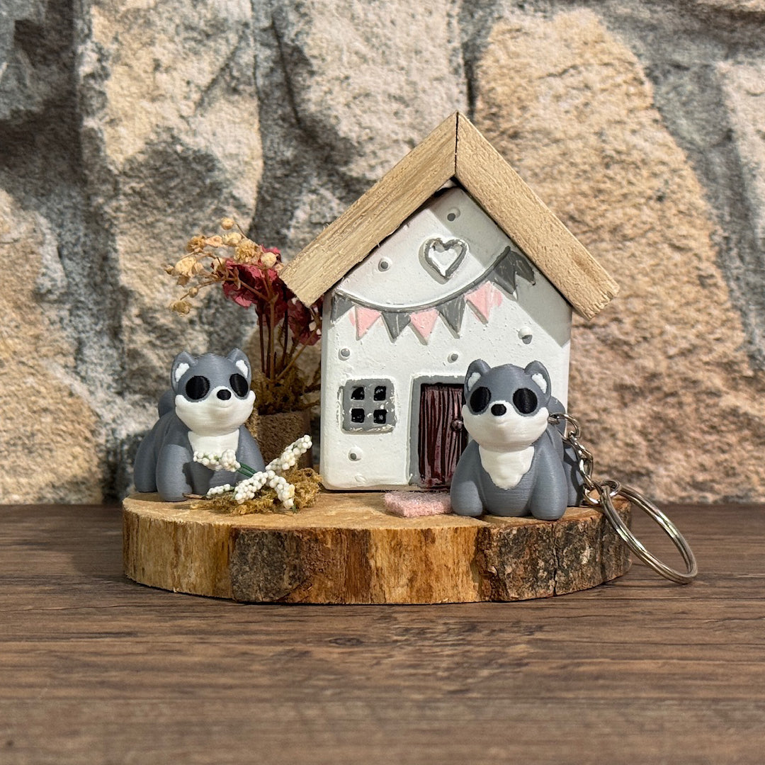 Tiny Wolf – Mini Wolf Figur & Schlüsselanhänger