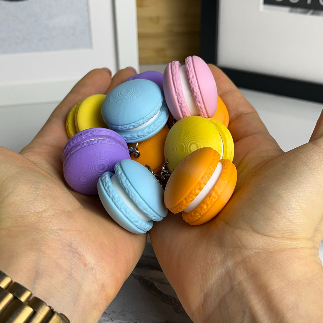 Macaron-Anhänger „Clicky“ Pastellfarben Herz Rund