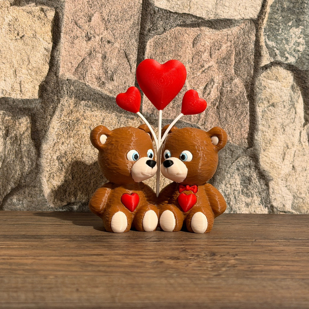 Teddybären Paar mit Herzschaukel