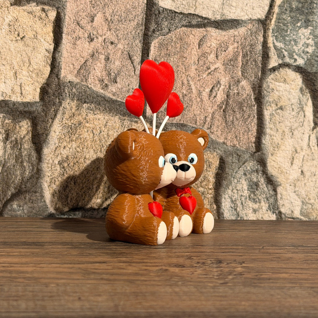 Teddybären Paar mit Herzschaukel