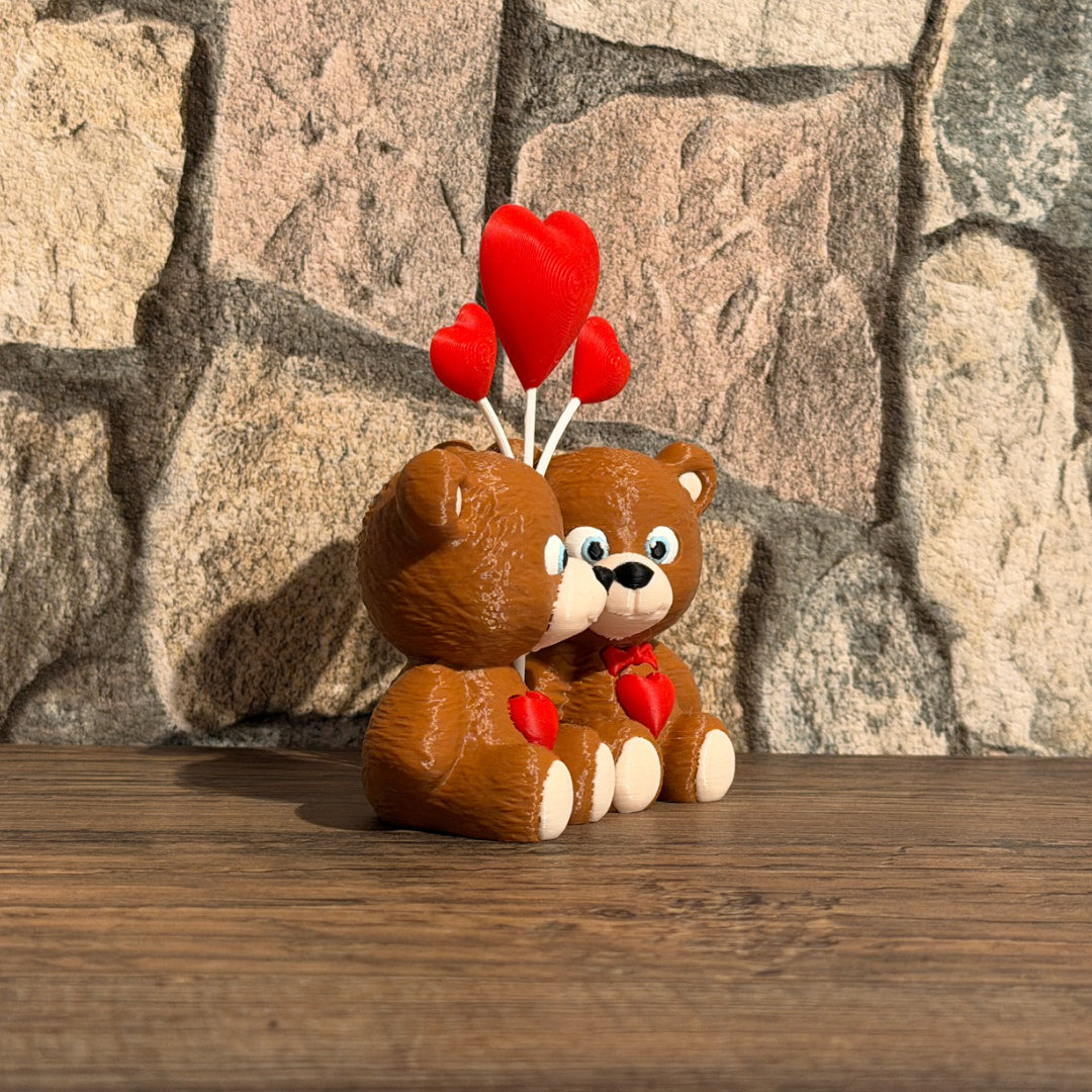 Teddybären Paar mit Herzschaukel