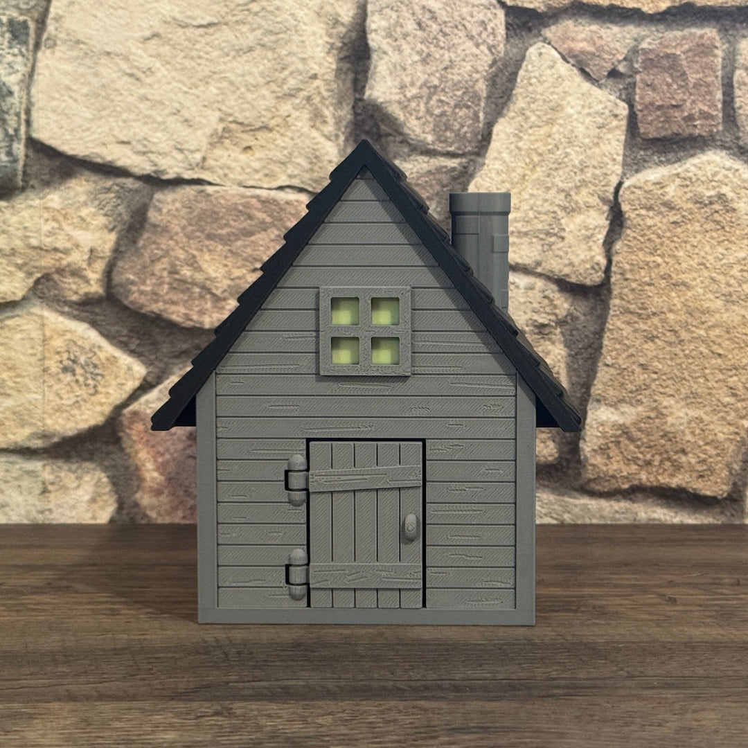 Haunted House – Dekohaus mit Tür und Kamin
