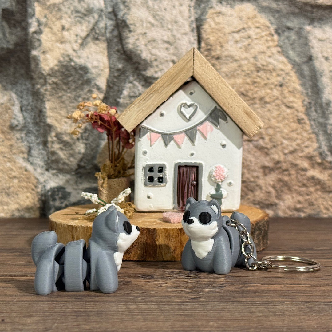 Tiny Wolf – Mini Wolf Figur & Schlüsselanhänger