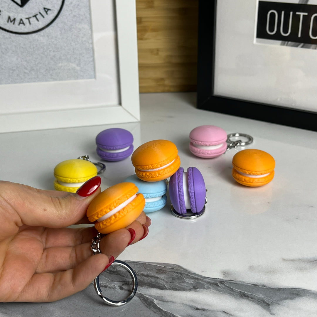 Macaron-Anhänger „Clicky“ Pastellfarben Herz Rund