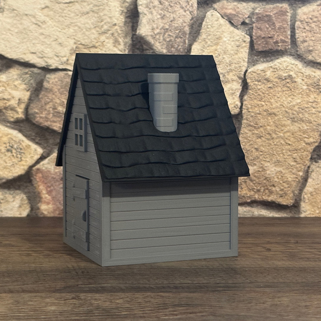 Haunted House – Dekohaus mit Tür und Kamin