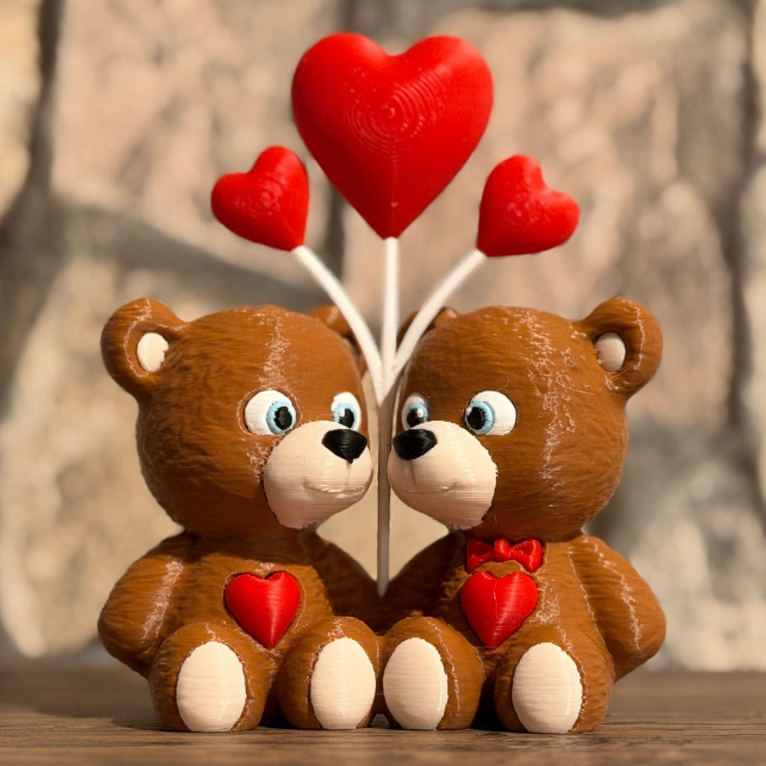 Teddybären Paar mit Herzschaukel