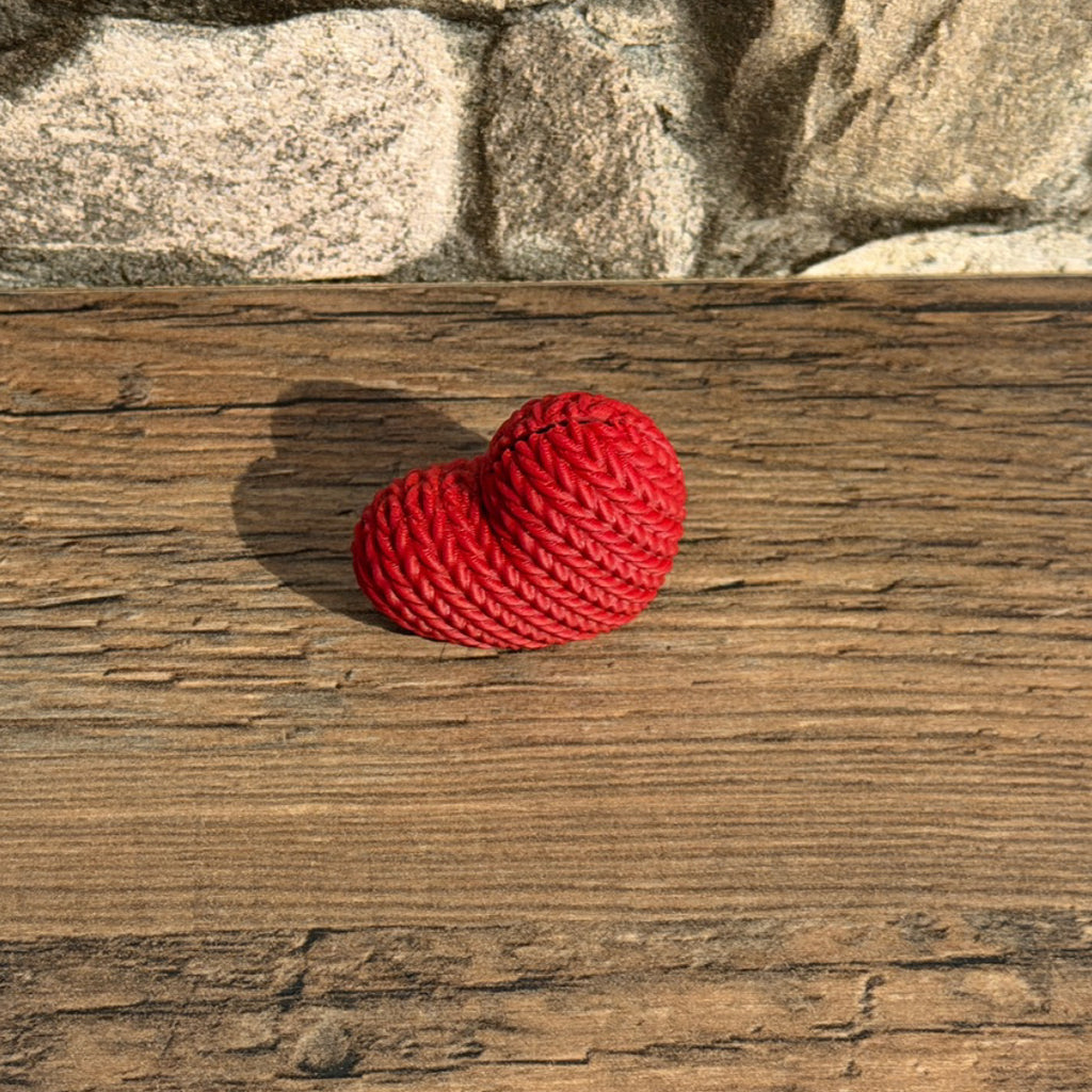 Herz Fotoständer & Notizhalter in Strickoptik