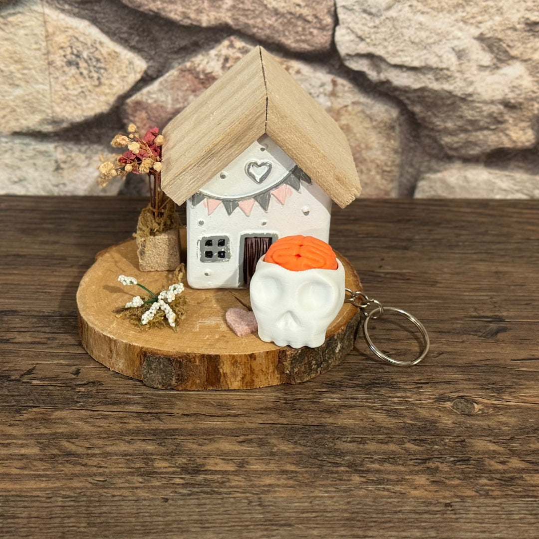 Schädel Schlüsselanhänger – Clicker-Fidget