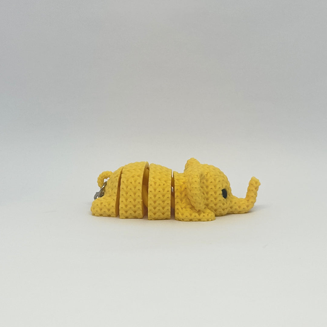 Elefant – Schlüsselanhänger im Strick-Look