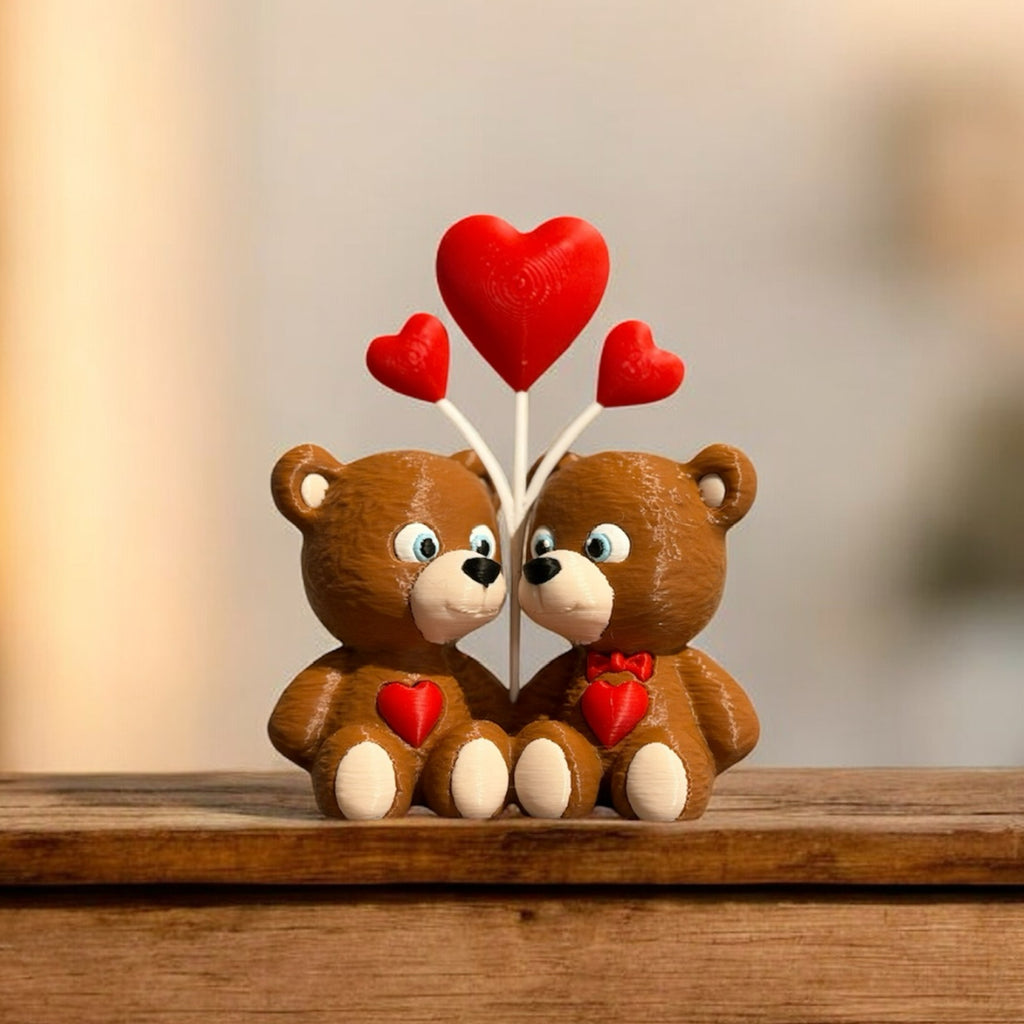 Teddybären Paar mit Herzschaukel