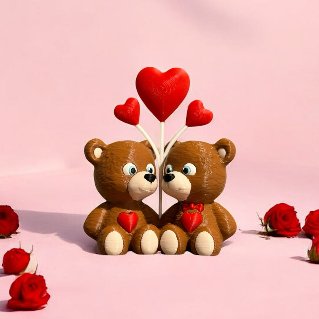 Teddybären Paar mit Herzschaukel