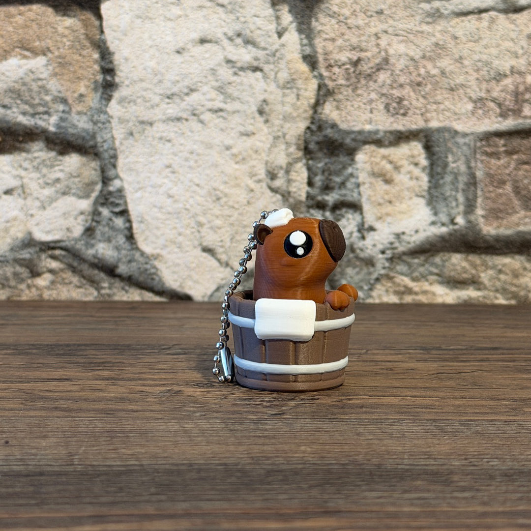 Capybara im Fass