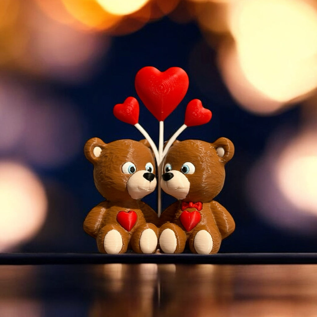 Teddybären Paar mit Herzschaukel