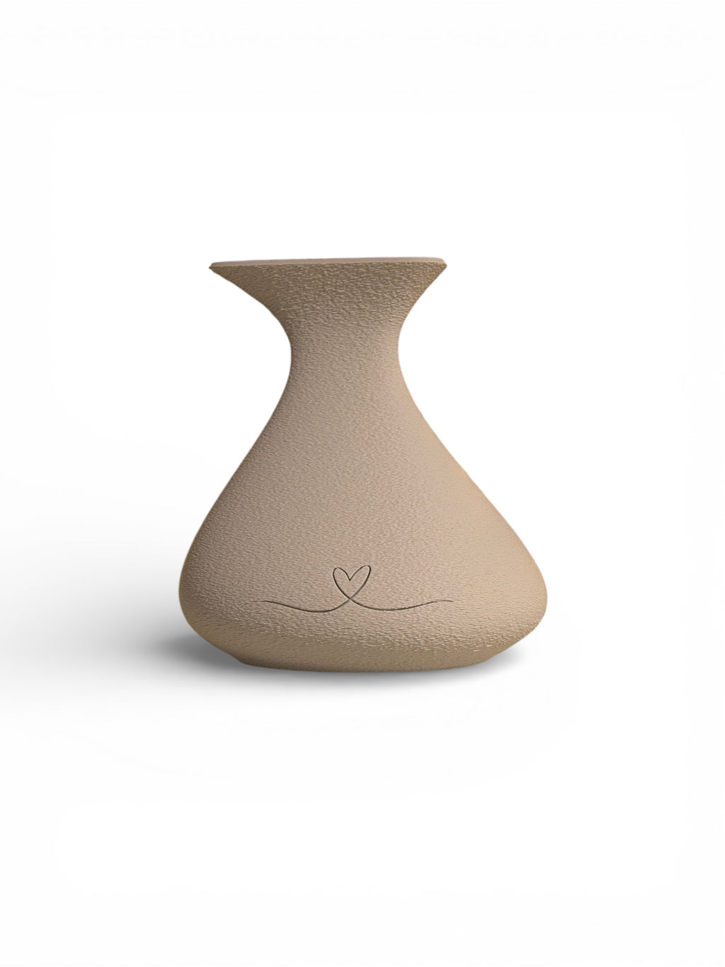 Moderne Vase mit Herzdesign