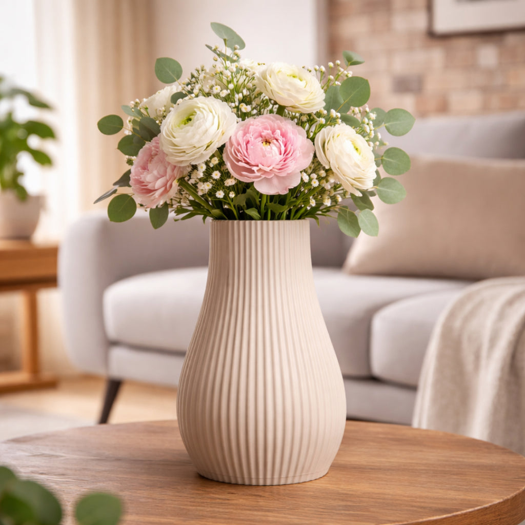 Moderne Vase geriffelt – Zeitloses Design